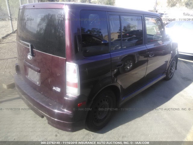 JTLKT334850172062 - 2005 TOYOTA SCION XB Бордовый фото 4