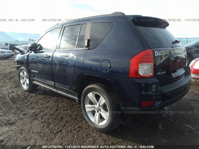 1C4NJDBB5CD603287 - 2012 JEEP COMPASS SPORT BLUE photo 3