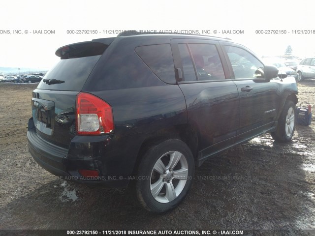 1C4NJDBB5CD603287 - 2012 JEEP COMPASS SPORT BLUE photo 4