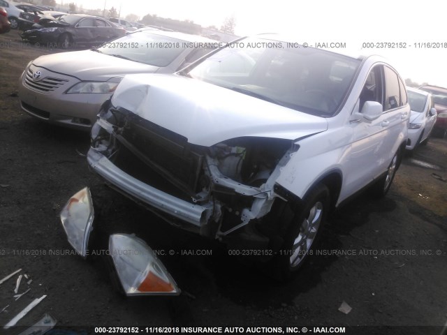 JHLRE487X7C066004 - 2007 HONDA CR-V EXL WHITE photo 2