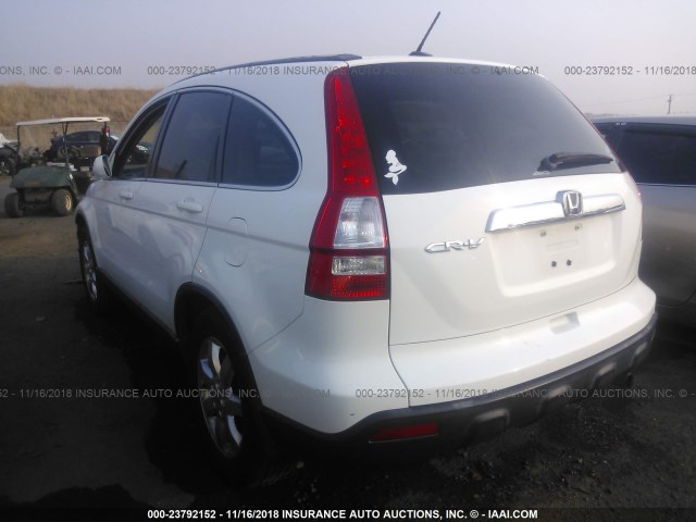 JHLRE487X7C066004 - 2007 HONDA CR-V EXL WHITE photo 3