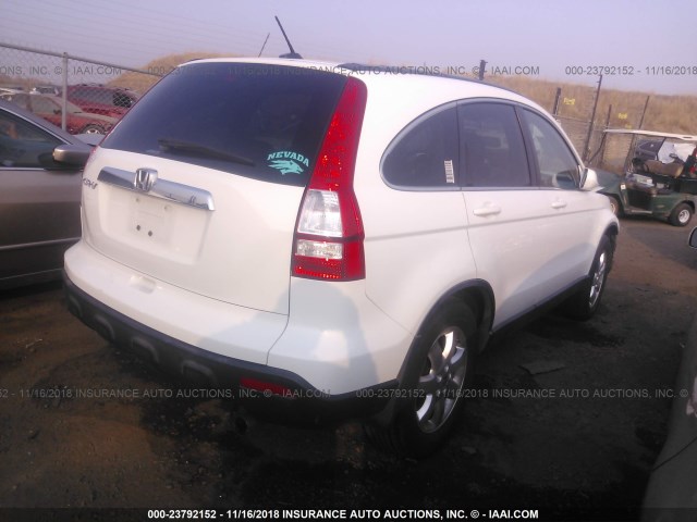 JHLRE487X7C066004 - 2007 HONDA CR-V EXL WHITE photo 4