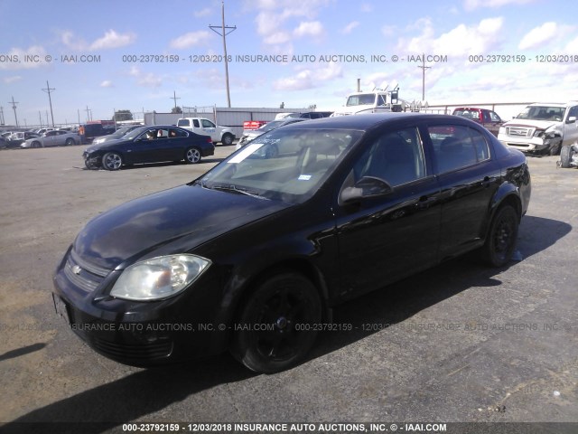 1G1AD5F55A7231230 - 2010 CHEVROLET COBALT 1LT BLACK photo 2