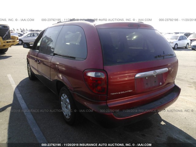 2C8GP44G11R168616 - 2001 CHRYSLER TOWN & COUNTRY LX RED photo 3