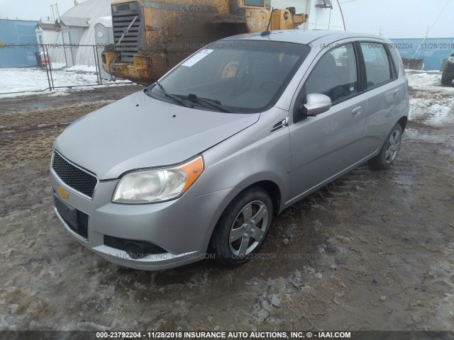 KL1TD66EX9B632889 - 2009 CHEVROLET AVEO LS/LT SILVER photo 2