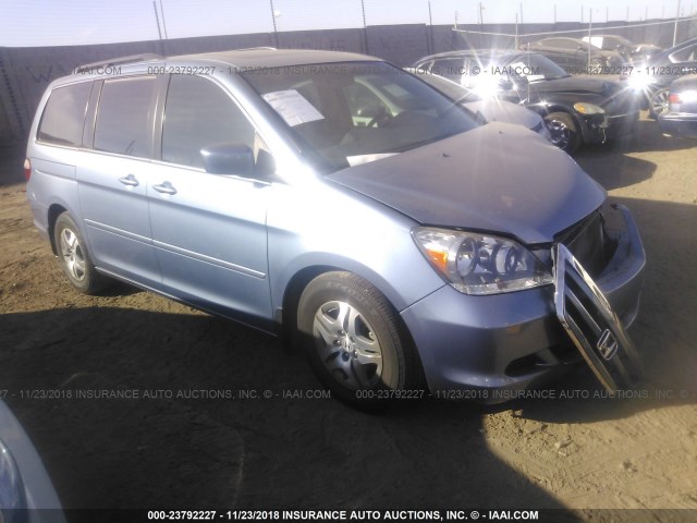 5FNRL387X7B023766 - 2007 HONDA ODYSSEY EXL BLUE photo 1