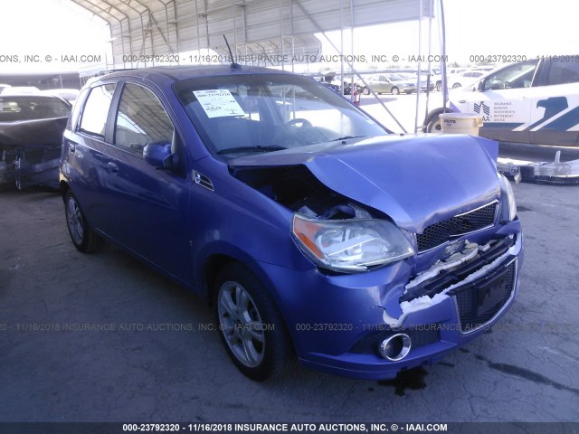 KL1TG66E89B379451 - 2009 CHEVROLET AVEO LT BLUE photo 1