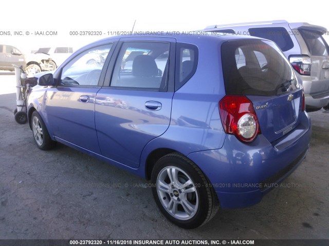 KL1TG66E89B379451 - 2009 CHEVROLET AVEO LT BLUE photo 3