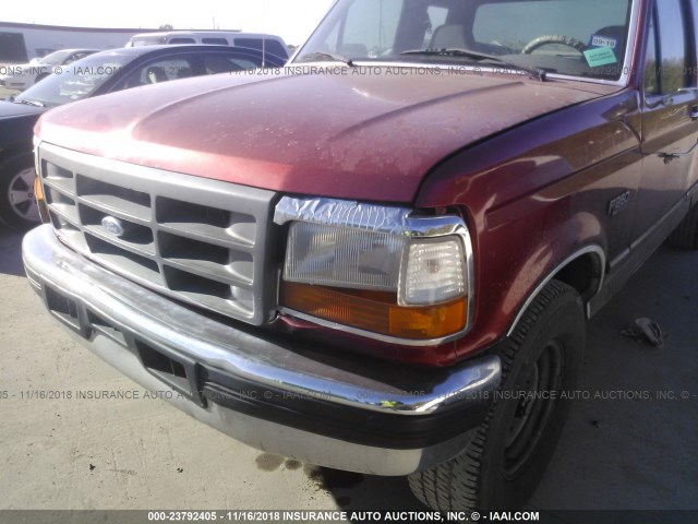 1FTHX25G0TEA23916 - 1996 FORD F250 RED photo 6