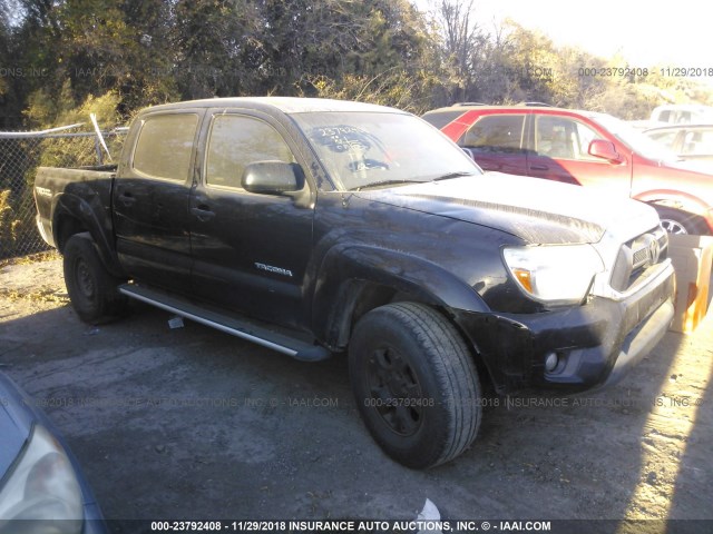 5TFJU4GN3CX019476 - 2012 TOYOTA TACOMA DOUBLE CAB PRERUNNER BLACK photo 1