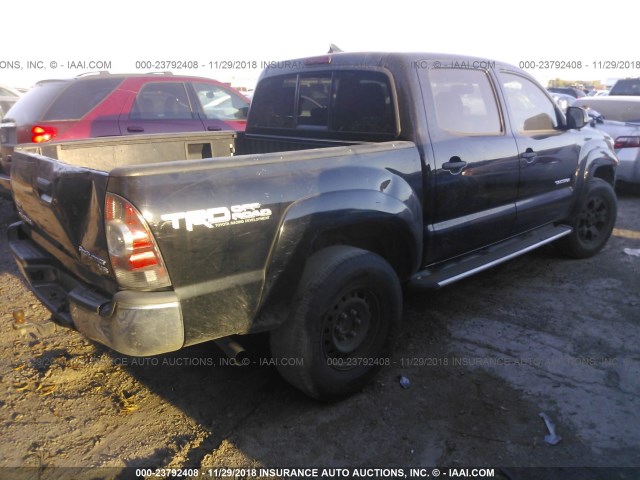 5TFJU4GN3CX019476 - 2012 TOYOTA TACOMA DOUBLE CAB PRERUNNER BLACK photo 4