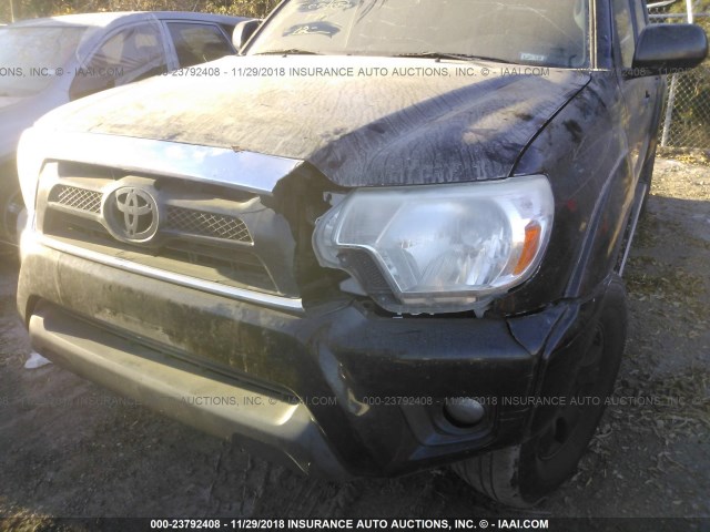 5TFJU4GN3CX019476 - 2012 TOYOTA TACOMA DOUBLE CAB PRERUNNER BLACK photo 6