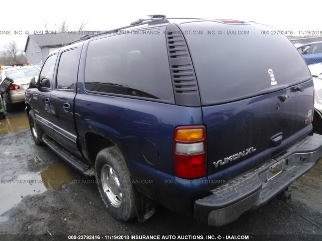 1GKFK16Z32J306398 - 2002 GMC YUKON XL K1500 Dark Blue photo 3