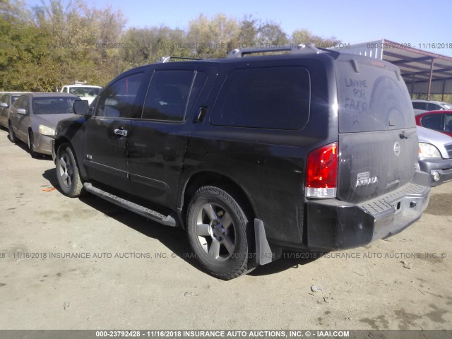 5N1BA08A97N722143 - 2007 NISSAN ARMADA SE/LE BLACK photo 3