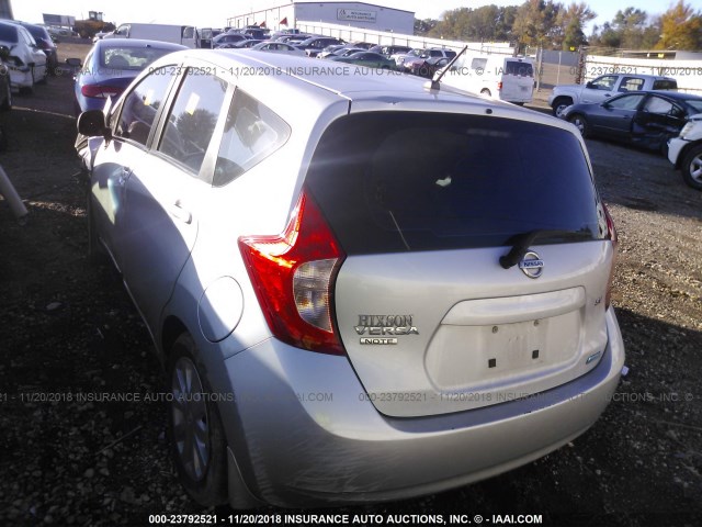 3N1CE2CP7EL436182 - 2014 NISSAN VERSA NOTE S/S PLUS/SV/SL SILVER photo 3