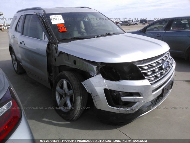 1FM5K8D83GGA87436 - 2016 FORD EXPLORER XLT SILVER photo 1