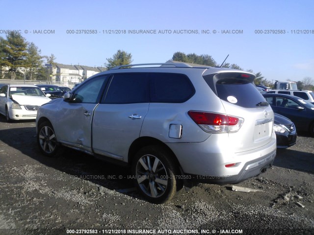 5N1AR2MM3DC644868 - 2013 NISSAN PATHFINDER S/SV/SL/PLATINUM SILVER photo 3