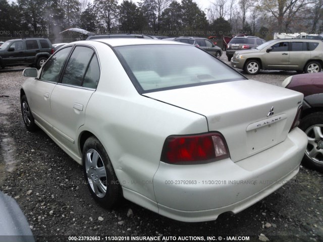 4A3AA46GX3E216830 - 2003 MITSUBISHI GALANT ES/LS WHITE photo 3