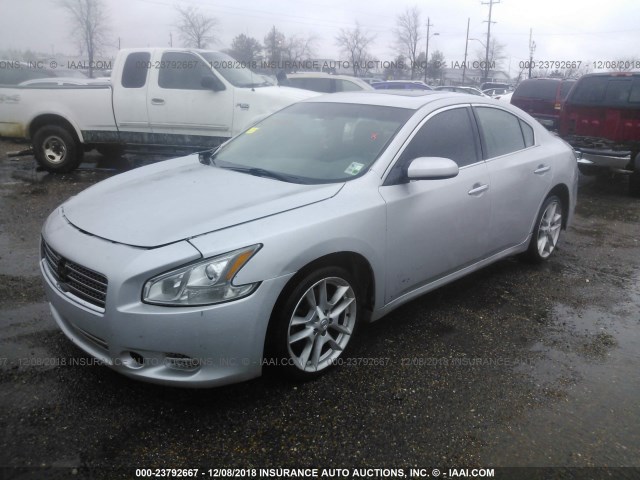 1N4AA5AP7CC853630 - 2012 NISSAN MAXIMA S/SV SILVER photo 2