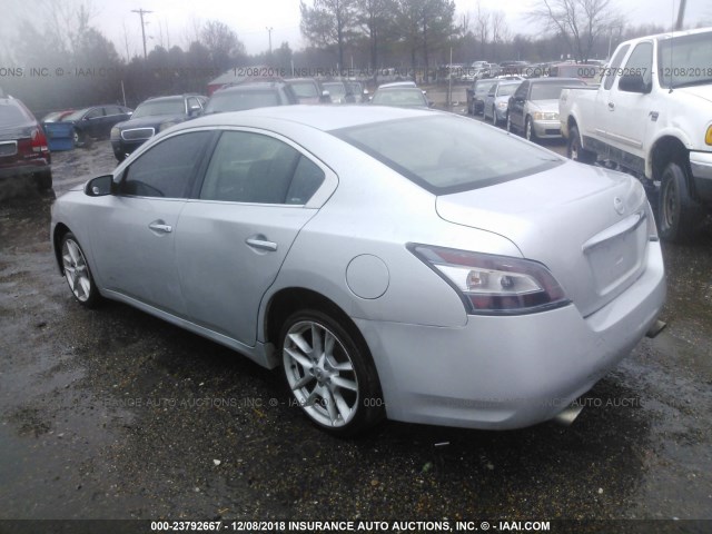 1N4AA5AP7CC853630 - 2012 NISSAN MAXIMA S/SV SILVER photo 3