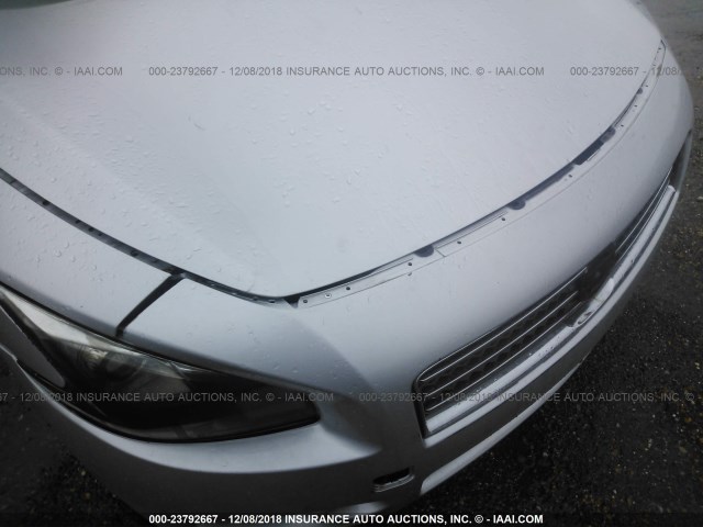 1N4AA5AP7CC853630 - 2012 NISSAN MAXIMA S/SV SILVER photo 6