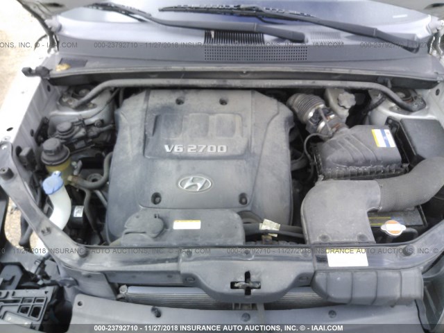 KM8JN72D57U637463 - 2007 HYUNDAI TUCSON SE/LIMITED SILVER photo 10