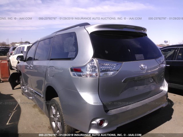 5TDXK3DCXES421646 - 2014 TOYOTA SIENNA SPORT GRAY photo 3