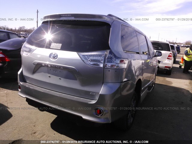 5TDXK3DCXES421646 - 2014 TOYOTA SIENNA SPORT GRAY photo 4