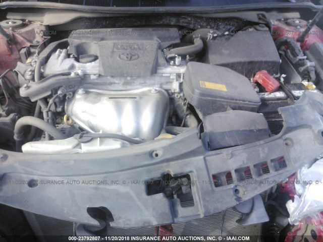 4T1BF1FK0EU843813 - 2014 TOYOTA CAMRY L/SE/LE/XLE 红色 照片 10