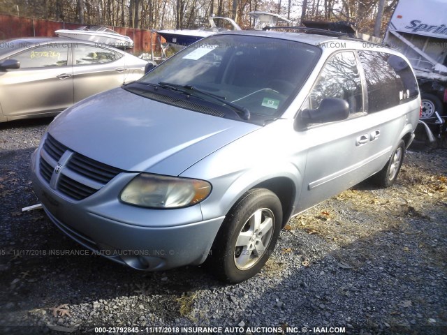 2D8GP44L25R364313 - 2005 DODGE GRAND CARAVAN SXT BLUE photo 2