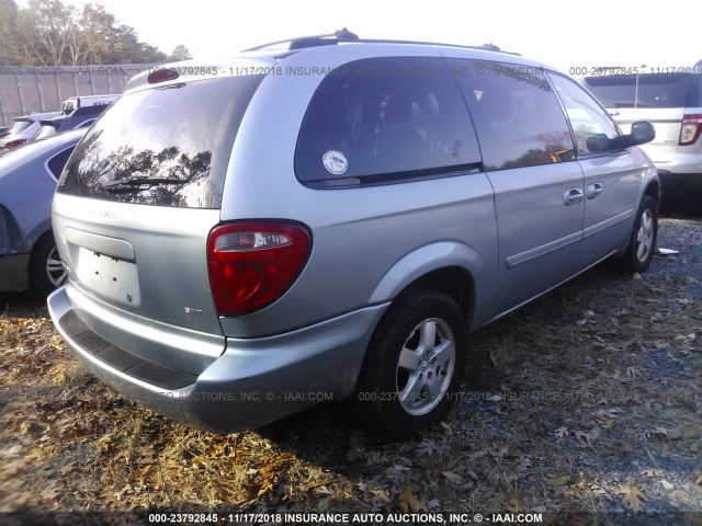 2D8GP44L25R364313 - 2005 DODGE GRAND CARAVAN SXT BLUE photo 4