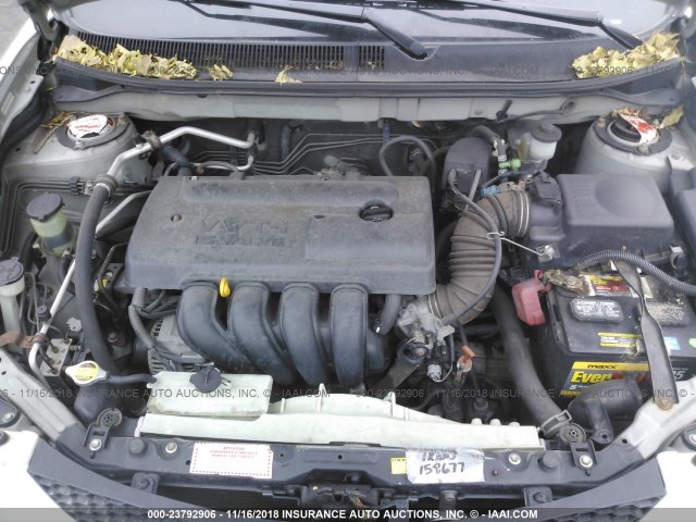 5Y2SM62863Z444969 - 2003 PONTIAC VIBE SILVER photo 10