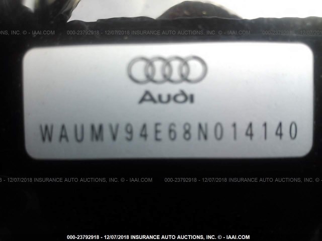 WAUMV94E68N014140 - 2008 AUDI A8 L QUATTRO BLACK photo 9