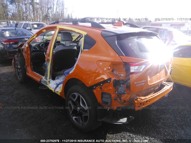 JF2GTALC4JH222949 - 2018 SUBARU CROSSTREK LIMITED ORANGE photo 3