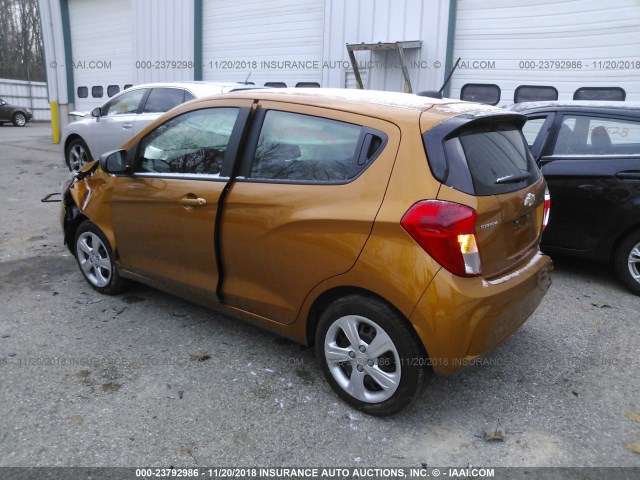 KL8CB6SA4KC712862 - 2019 CHEVROLET SPARK LS ORANGE photo 3