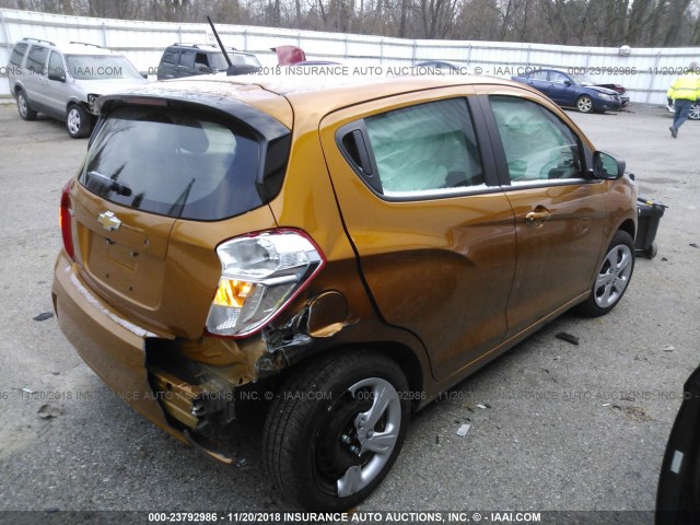 KL8CB6SA4KC712862 - 2019 CHEVROLET SPARK LS ORANGE photo 4