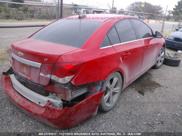 1G1PF5SB2G7226513 - 2016 CHEVROLET CRUZE LIMITED LT RED photo 4