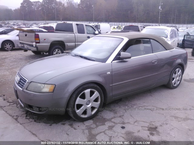 WAUDT48H15K011902 - 2005 AUDI A4 QUATTRO CABRIOLET BEIGE photo 2