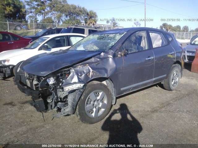 JN8AS5MT8DW002294 - 2013 NISSAN ROGUE S/SV GRAY photo 2