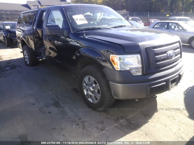 1FTEX1EM4BFD35457 - 2011 FORD F150 SUPER CAB BLACK photo 1