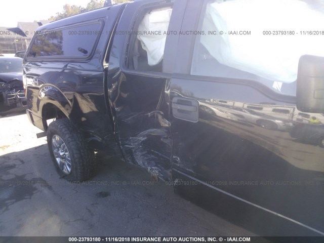 1FTEX1EM4BFD35457 - 2011 FORD F150 SUPER CAB BLACK photo 6