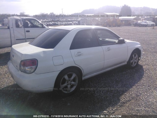 JF1GD67696H519242 - 2006 SUBARU IMPREZA 2.5I WHITE photo 4