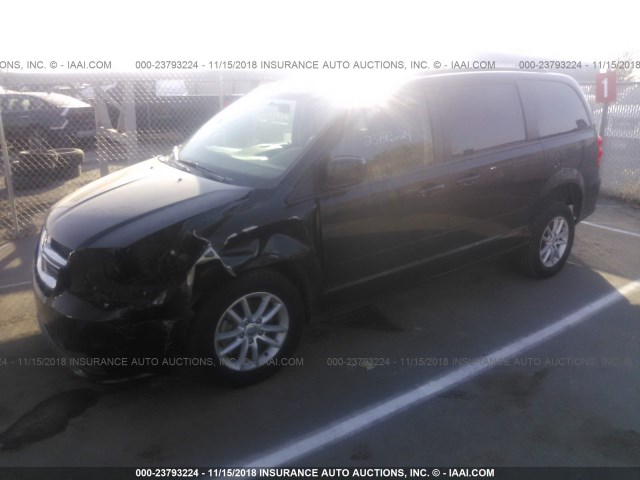 2C4RDGCG9FR604058 - 2015 DODGE GRAND CARAVAN SXT BLACK photo 2