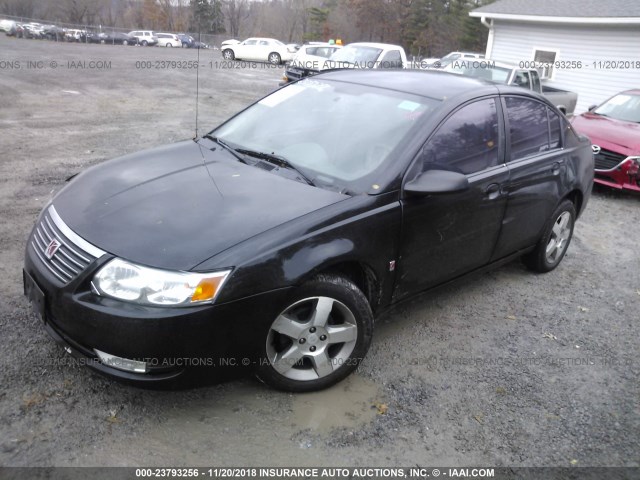 1G8AL55F57Z127705 - 2007 SATURN ION LEVEL 3 BLACK photo 2