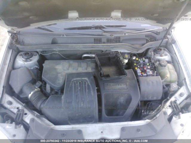 1G1AL58F187249517 - 2008 CHEVROLET COBALT LT SILVER photo 10