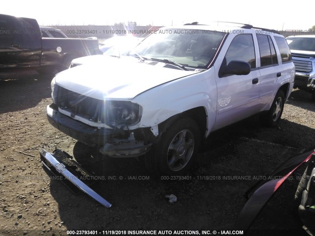 1GNDT13S082229362 - 2008 CHEVROLET TRAILBLAZER LS/LT WHITE photo 2