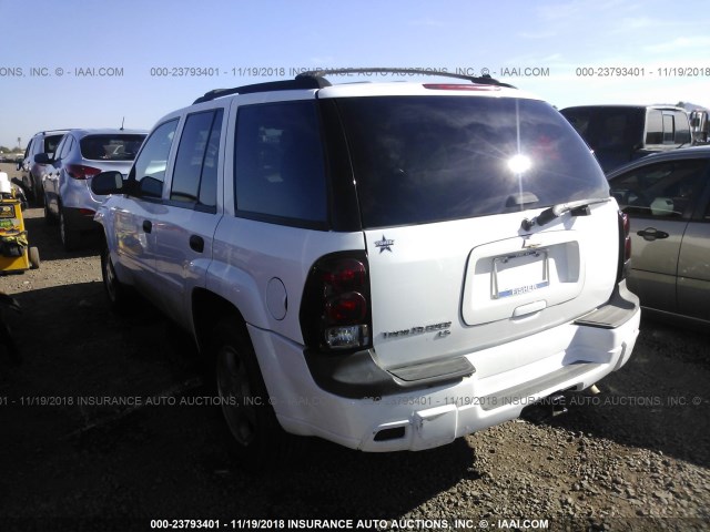 1GNDT13S082229362 - 2008 CHEVROLET TRAILBLAZER LS/LT WHITE photo 3