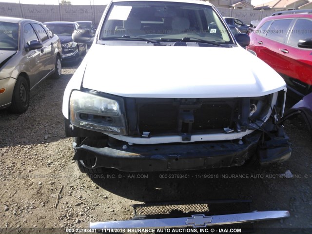 1GNDT13S082229362 - 2008 CHEVROLET TRAILBLAZER LS/LT WHITE photo 6