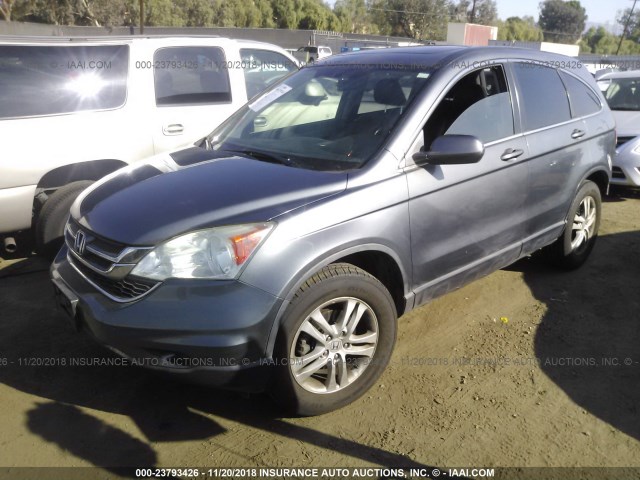 5J6RE3H74AL023139 - 2010 HONDA CR-V EXL GRAY photo 2