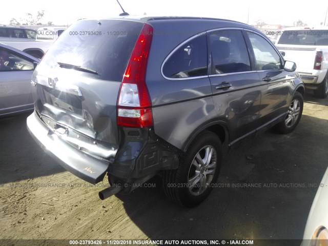 5J6RE3H74AL023139 - 2010 HONDA CR-V EXL GRAY photo 4